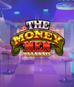 Experience the exciting world of The Money Men Megaways game by Pragmatic Play, highlighting a vibrant logo with glittering stars on a stylish casino backdrop. This graphic captures the energy and allure of casino gaming with its striking design and colorful ambiance. Perfect for gambling fans looking for a taste of Vegas. 