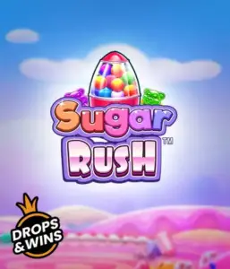 Enjoy the delightful world of Sugar Rush by Pragmatic Play, with a vibrant candy dispenser on a fantastic background of candyland. This image evokes the fun and excitement of the game, enhanced with multicolored candies and enticing typography. Ideal for those with a sweet tooth, promising endless entertainment. 